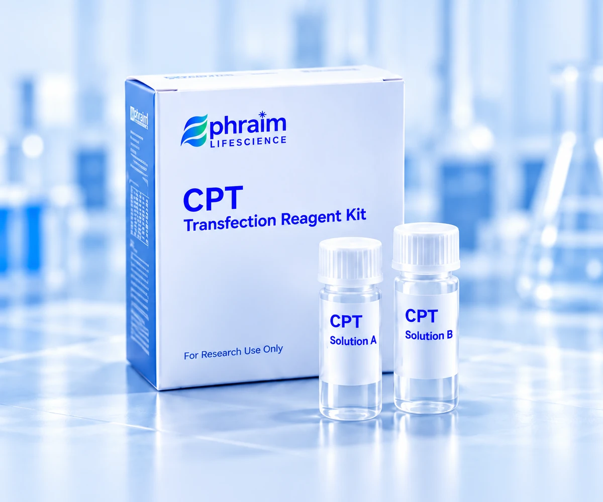 CPT 高效转染试剂盒包装示意图，非产品实拍